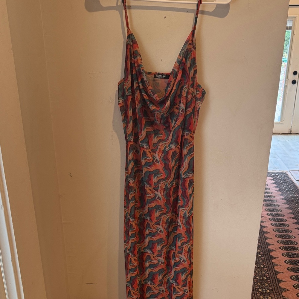 Nasty Gal Sheer Slip Dress Size L